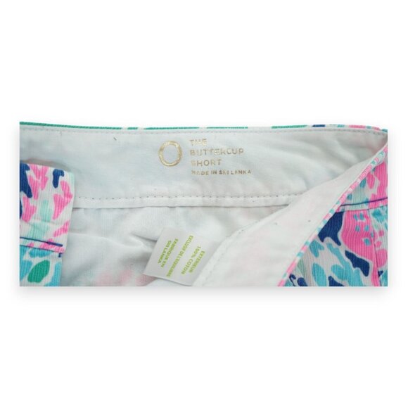 Lilly Pulitzer Womens Shorts 0 Buttercup Coral Mid Rise Resort - Picture 5 of 8
